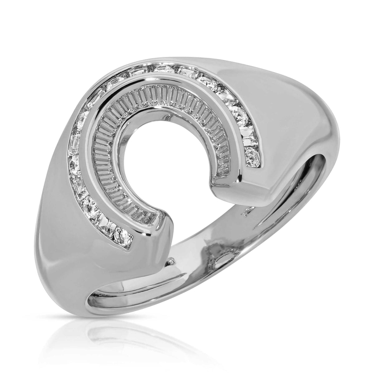 Good Fortune Horseshoe Signet Ring- Gold or Silver