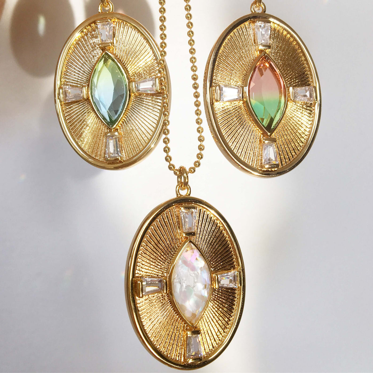 Sunray Necklace- Mother of Pearl