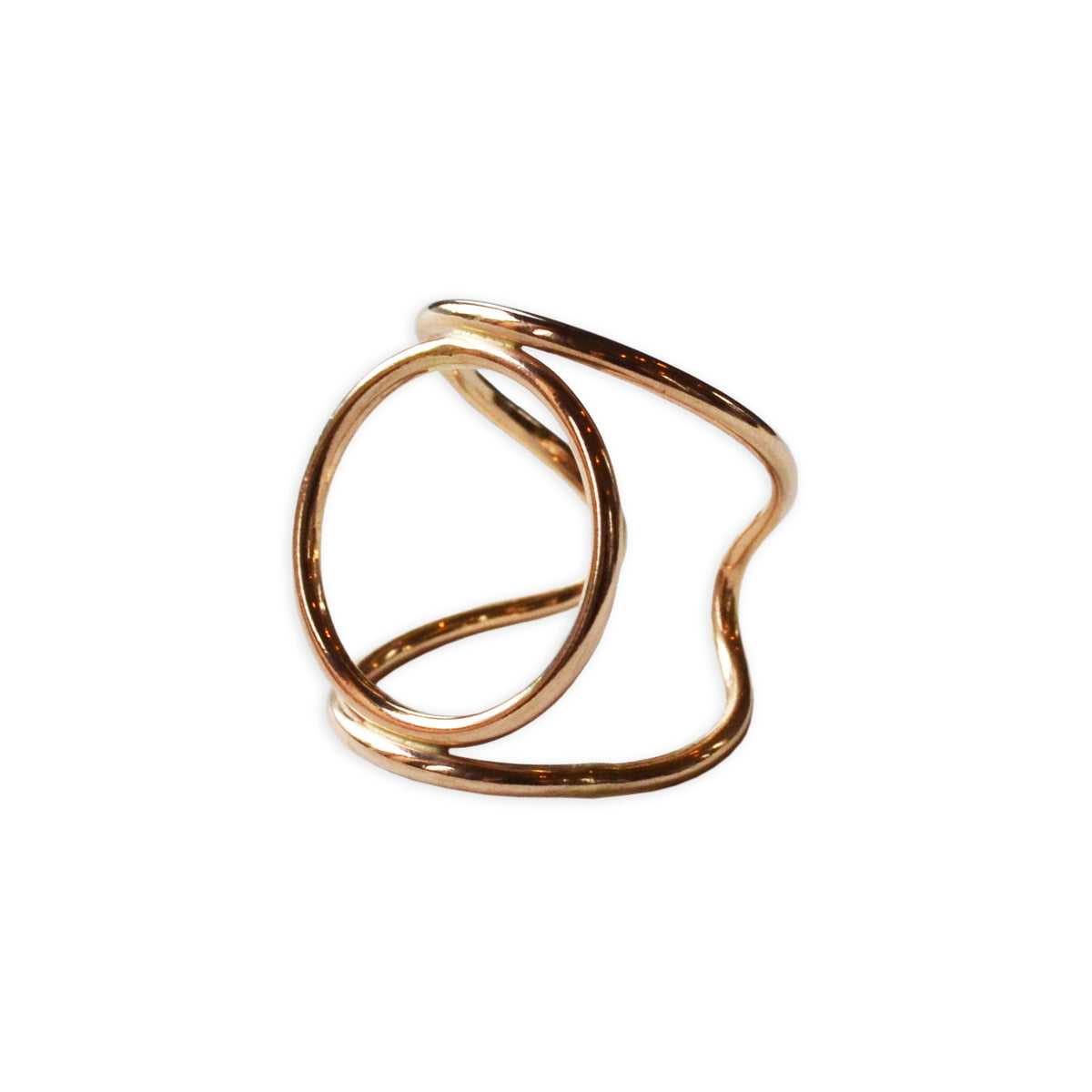 Atomic Circle Cuff Ring, Gold or Silver, Seen on Victoria Justice!