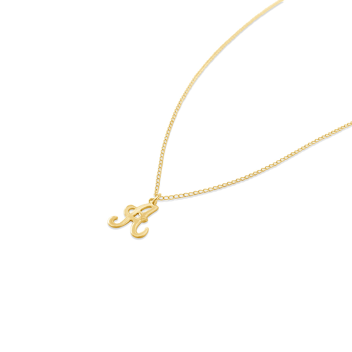 70&#39;s Initial Necklace, Gold or Silver