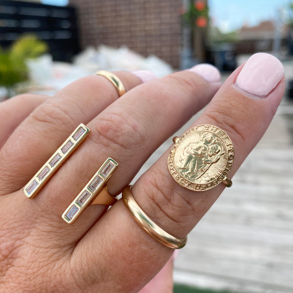 Mother Mary Coin Ring, Gold or Silver | Glamrocks Jewelry