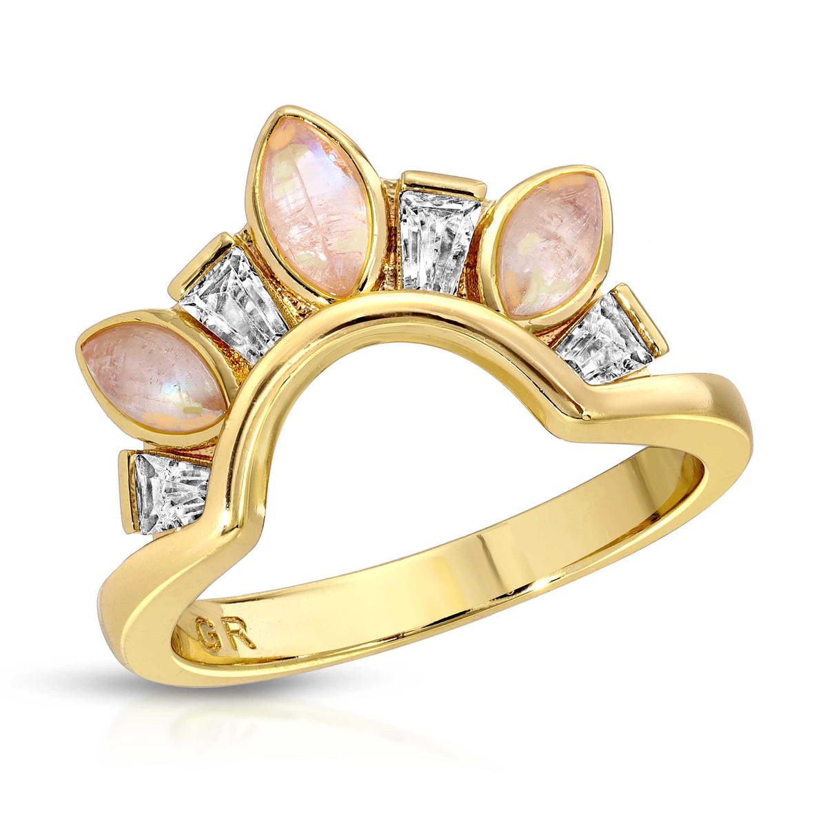 Seven Wonders Arc Ring - Welo Opal