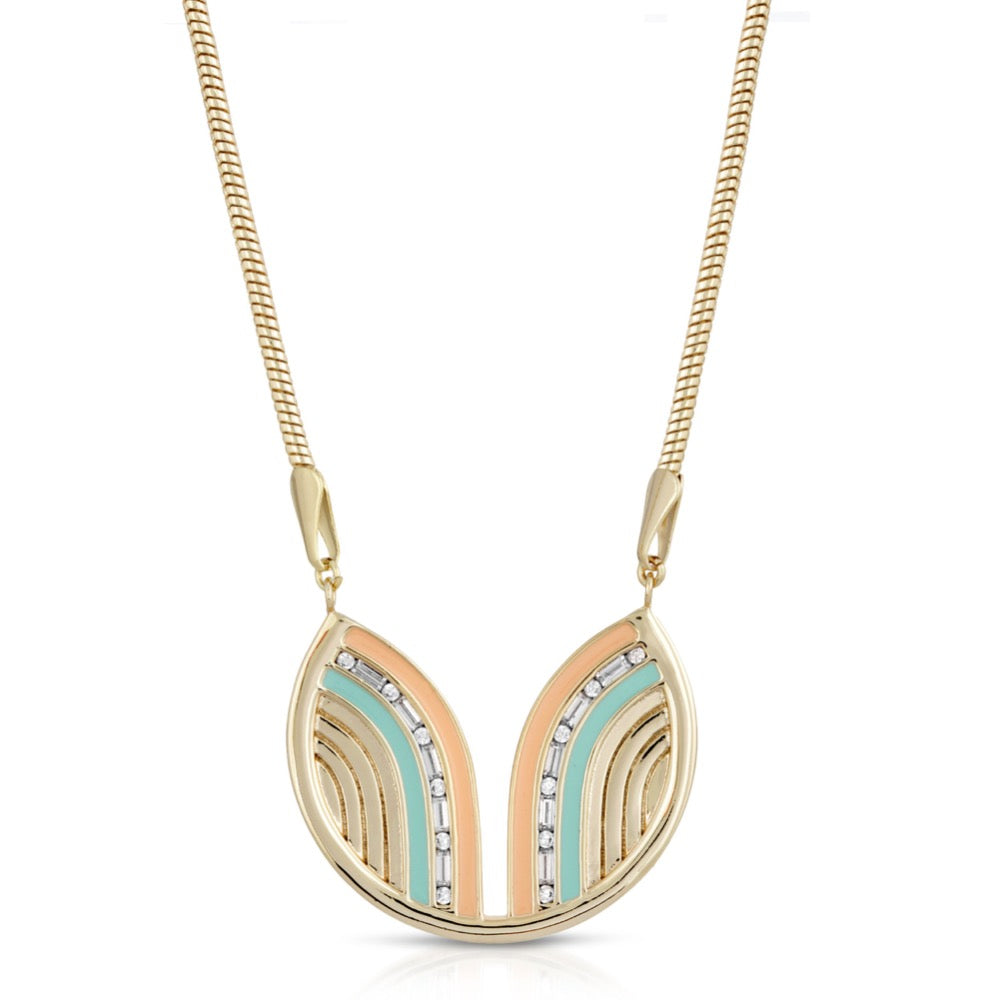 South Beach Necklace - Coral/Mint