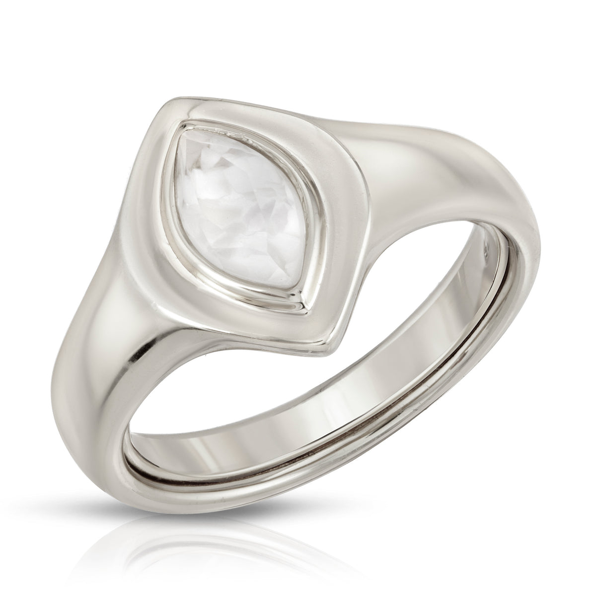 Marquise Signet Ring - Mother of Pearl
