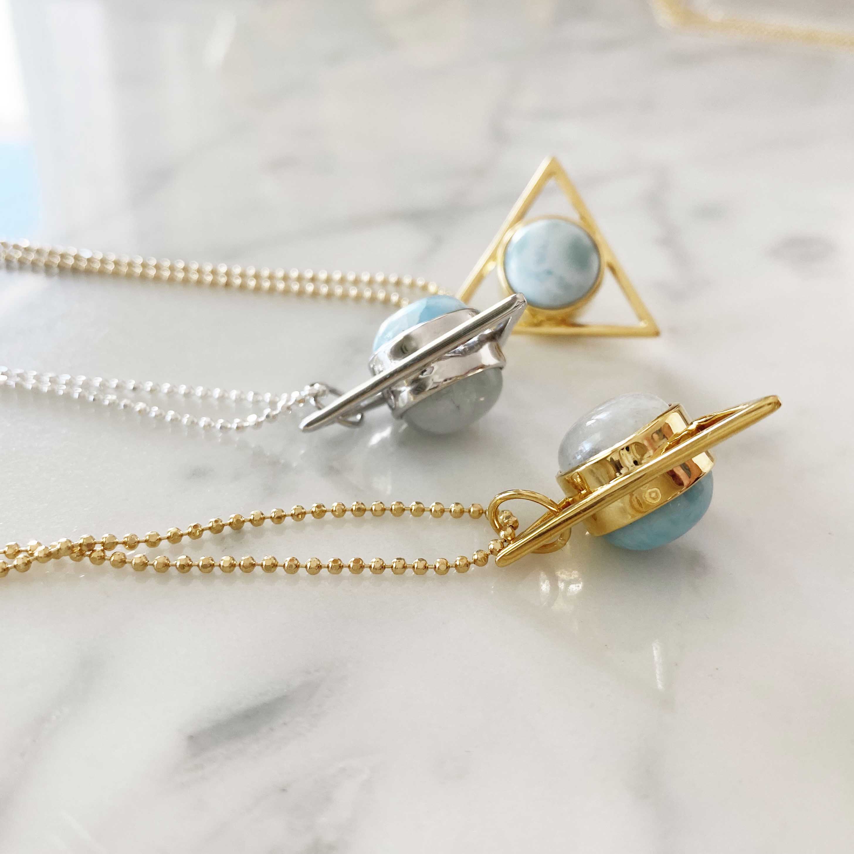 Larimar Drop Necklace - Sterling Silver or Gold Filled | Little Rock Collection Sterling Silver