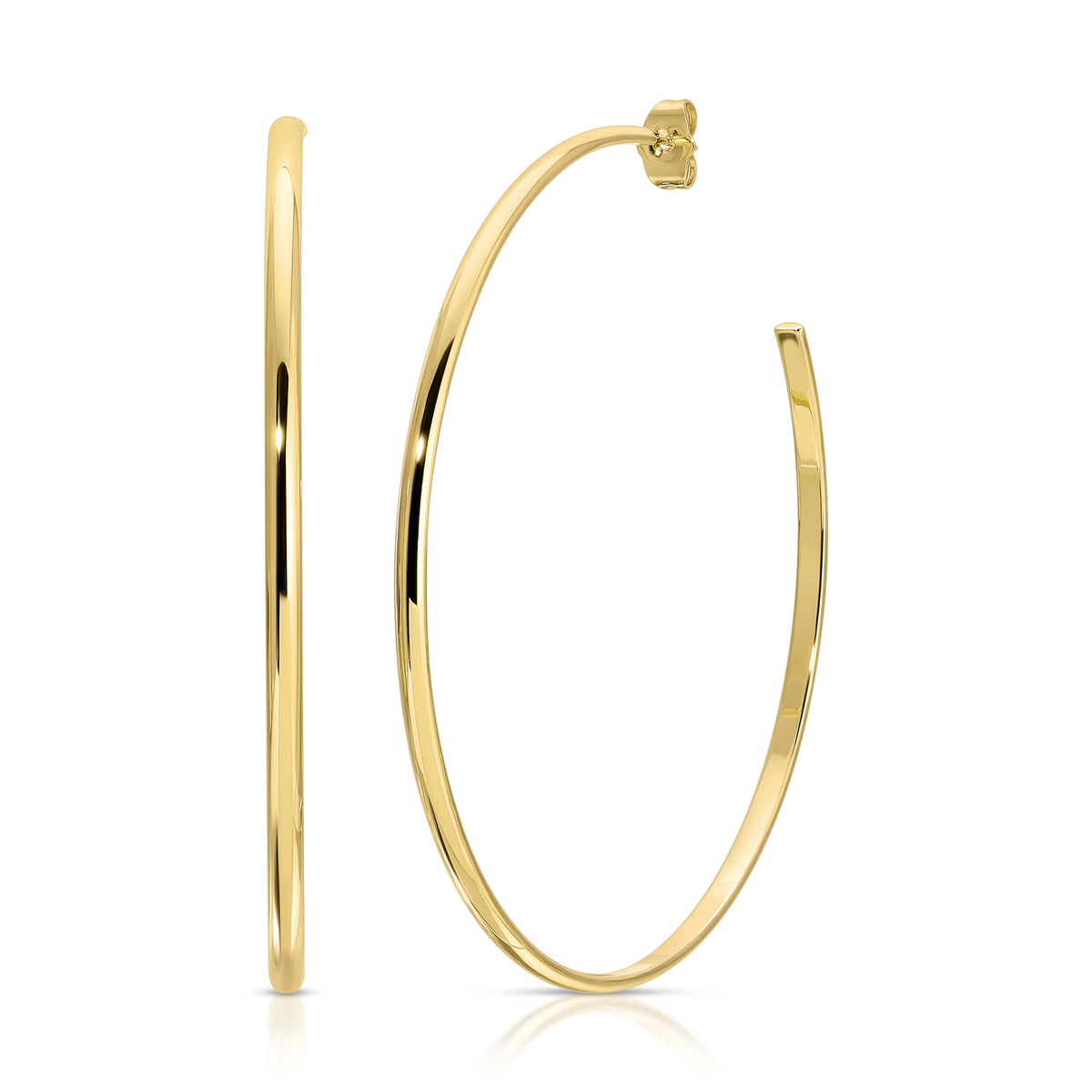 Oversized Hoop Earrings, Gold or Silver