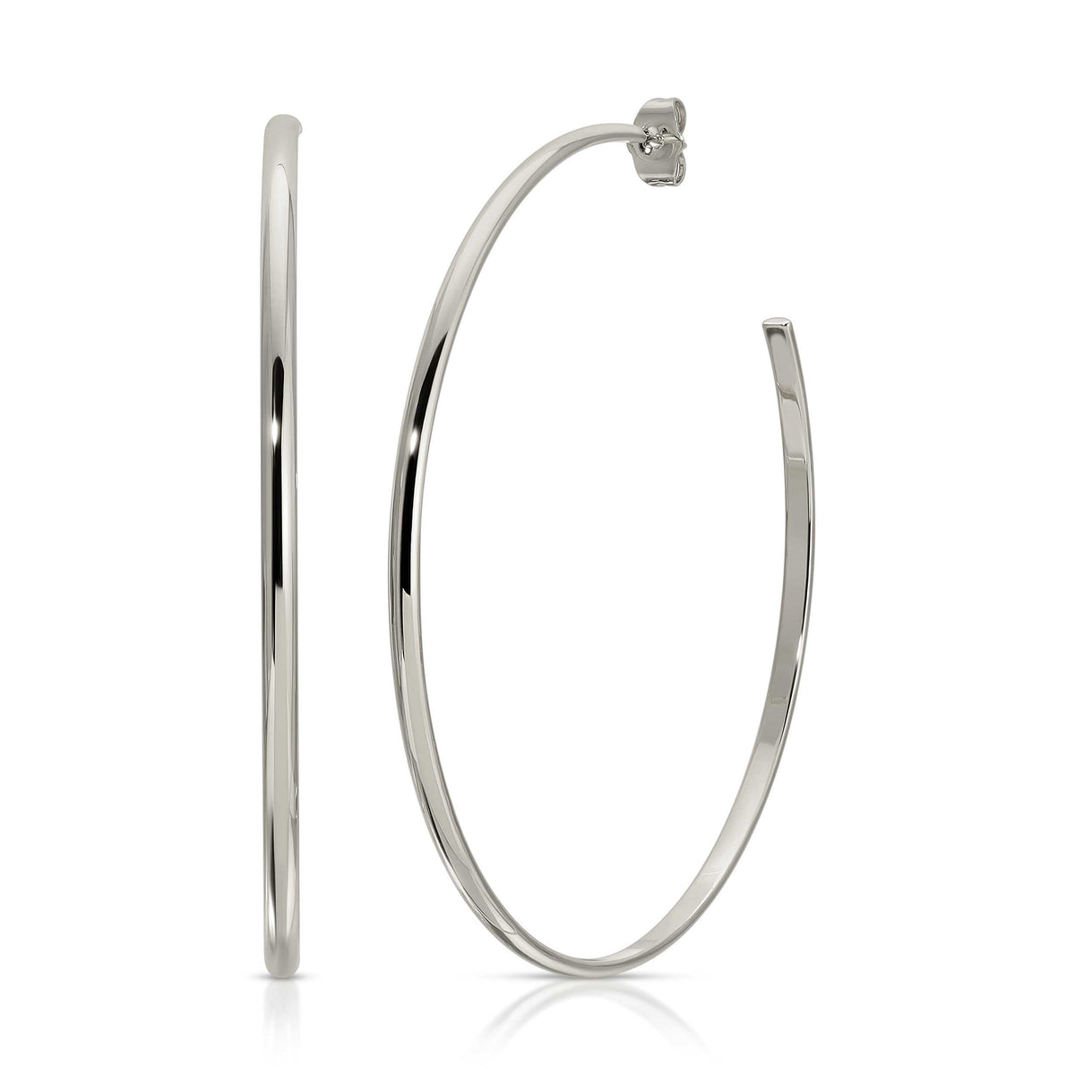 Oversized Hoop Earrings, Gold or Silver