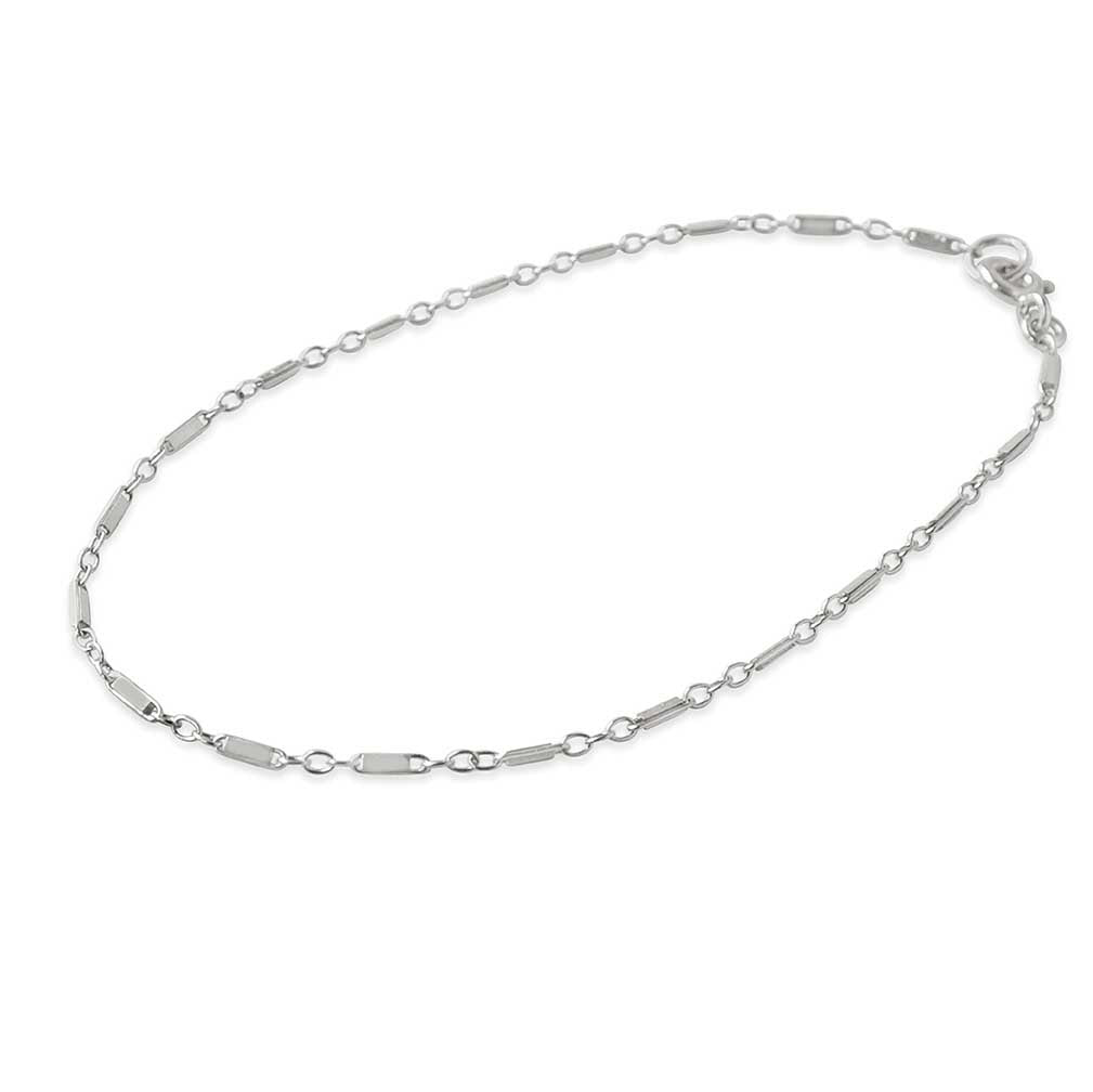 Bar Chain Bracelet,  Silver