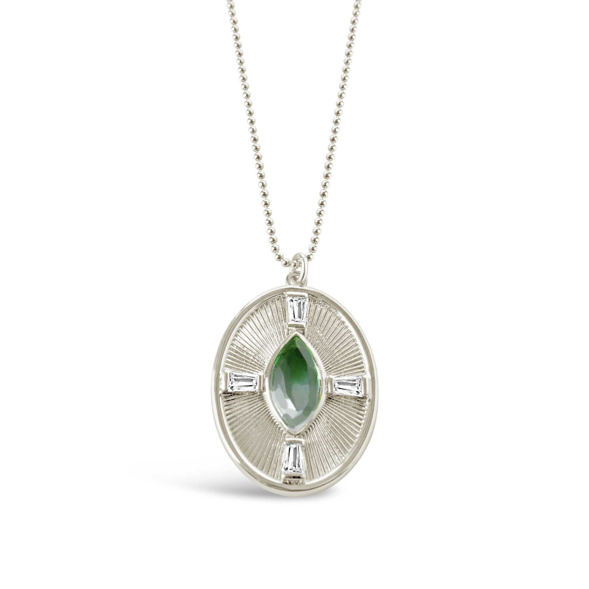 Sunray Necklace- Green Quartz