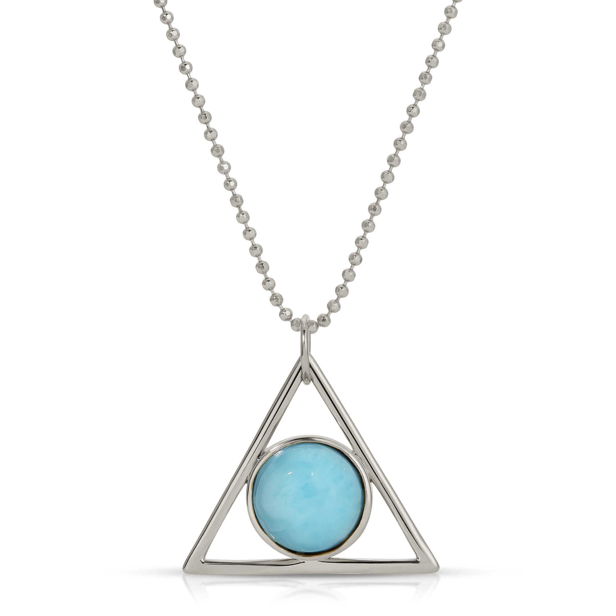Two Faced Larimar / Moonstone Necklace