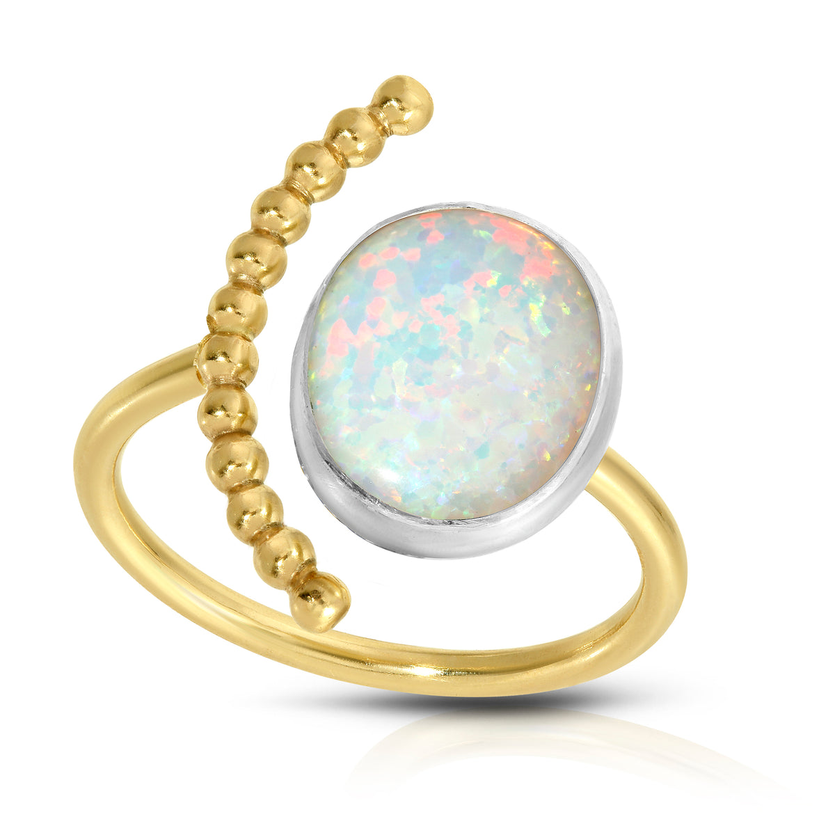 Opal Half Moon Ring