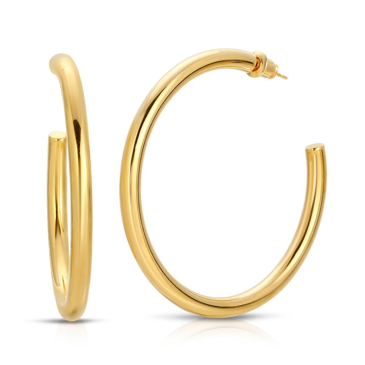 Tubular Gold Hoops