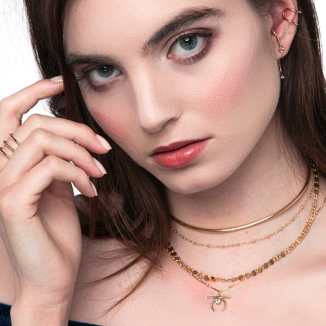 Double Disco Chain Choker Gold Layered