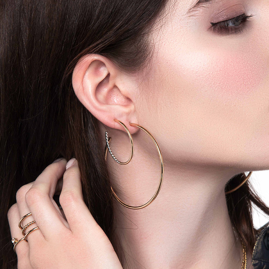 Rattlesnake Hoop Earrings, AS SEEN IN COSMO!