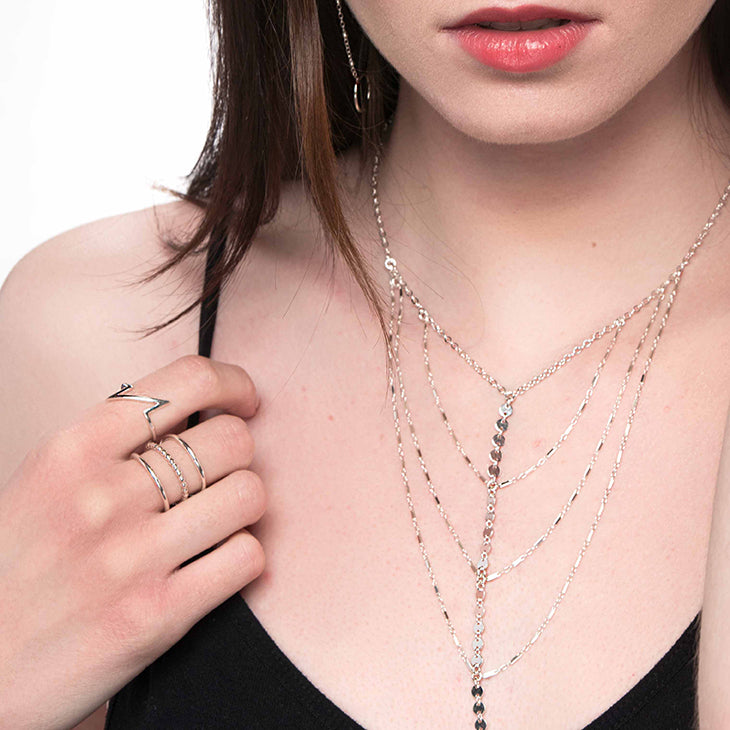 Palm Lariat Necklace