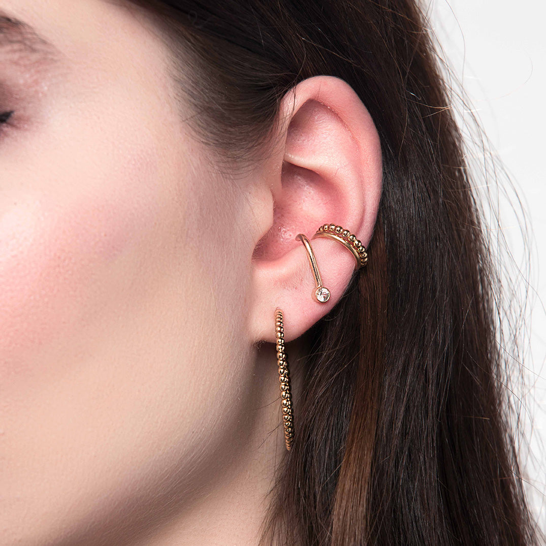 Suspension Ear Cuff, Gold, Rose Gold, or Silver