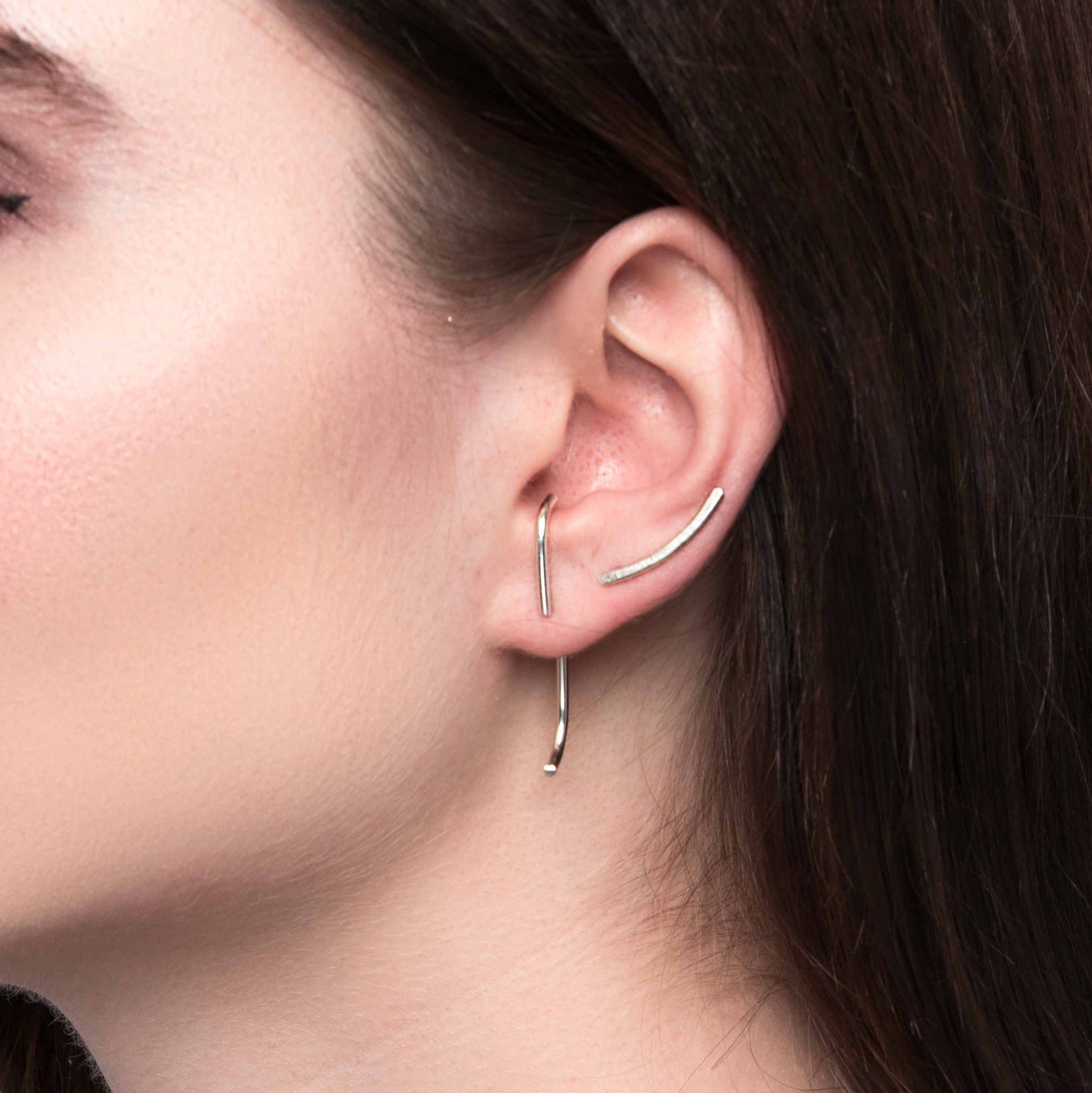 11mm Bar Ear Jacket Earrings: Stylish, Modern, Lightweight, Versatile –  Virginia Wynne Designs