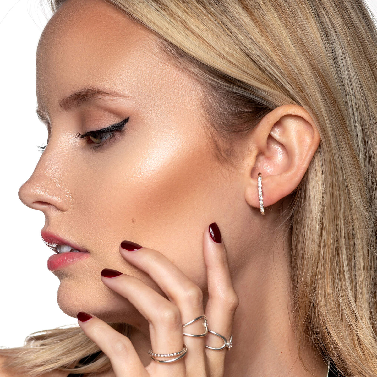 CZ Pavé Suspension Hoops