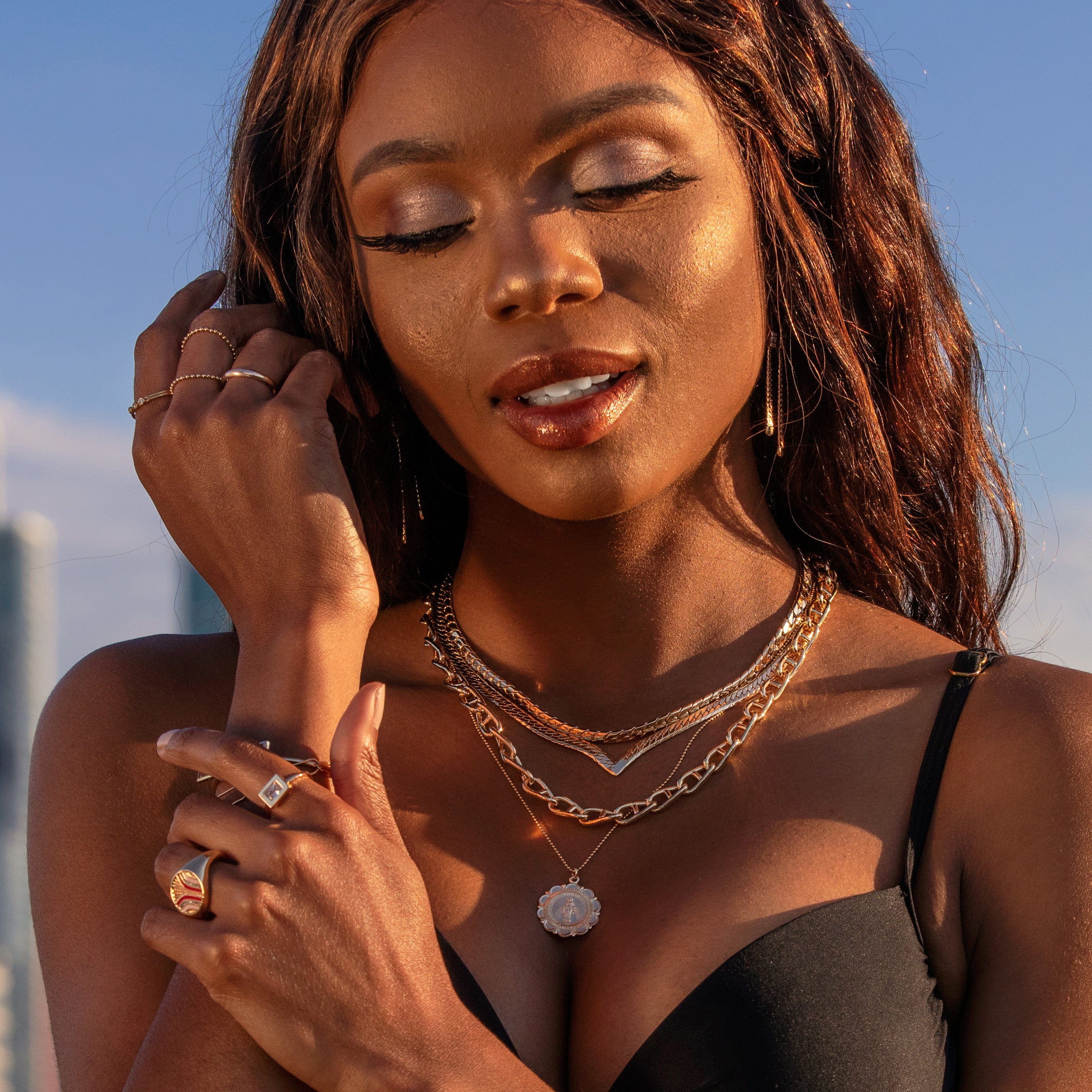 Mary medallion necklace store