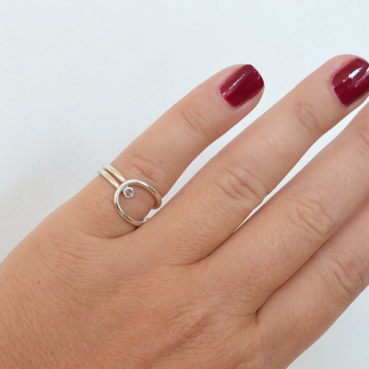 Lasso Ring in CZ, Gold or Silver