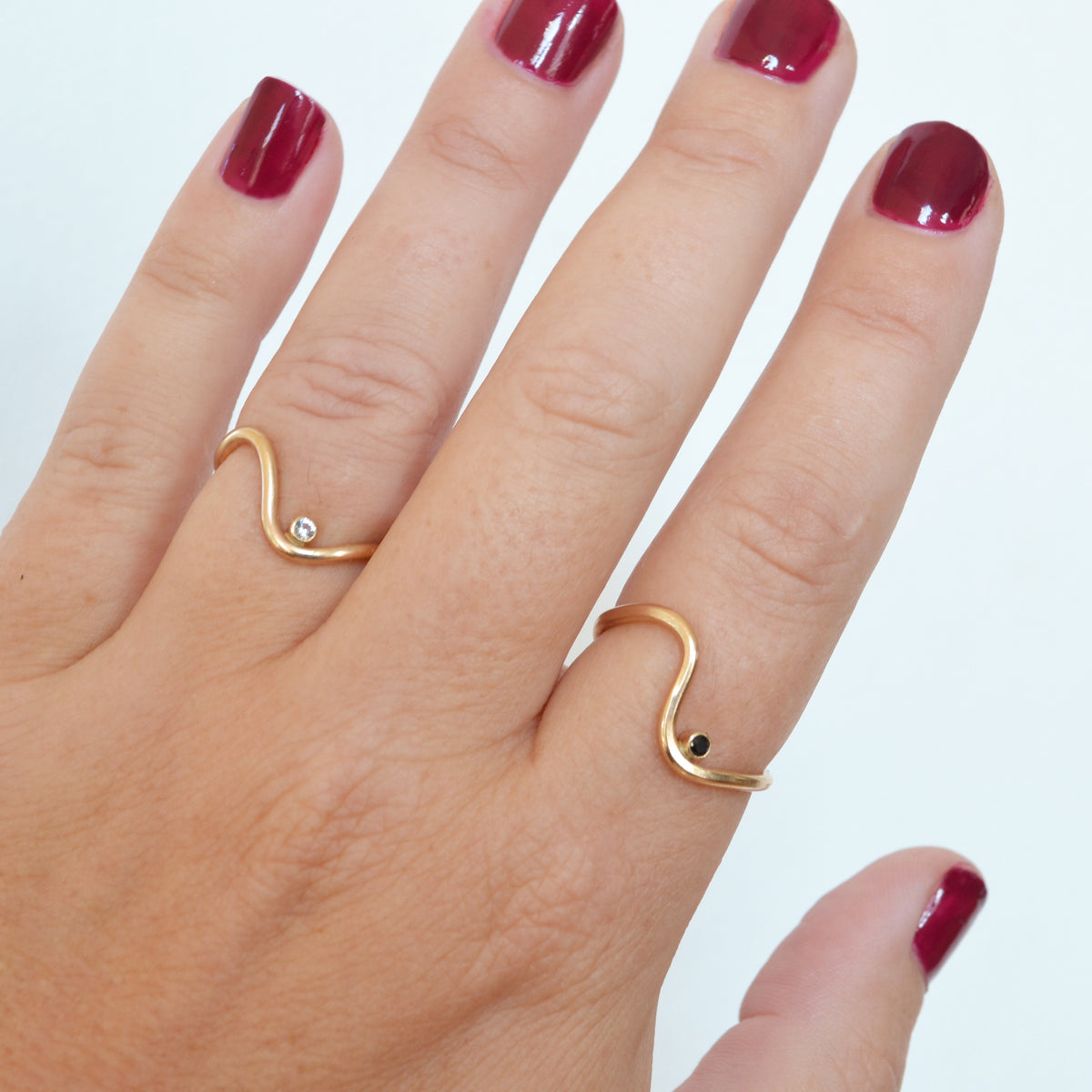 Easy Rider Ring in Black Spinel, Gold or Silver