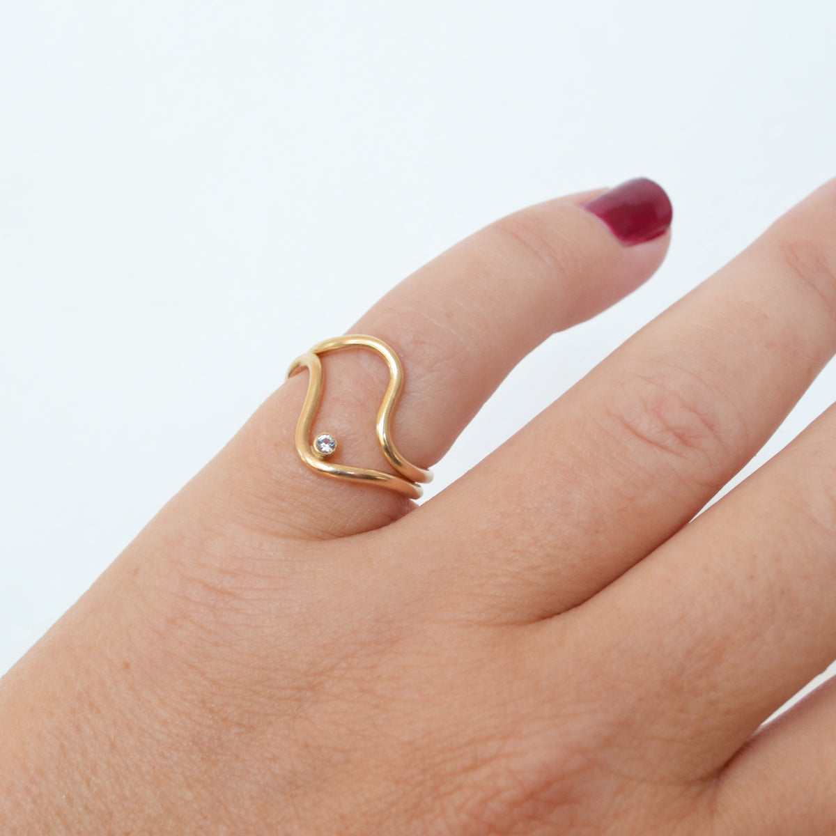 Easy Rider Ring in CZ, Gold or Silver