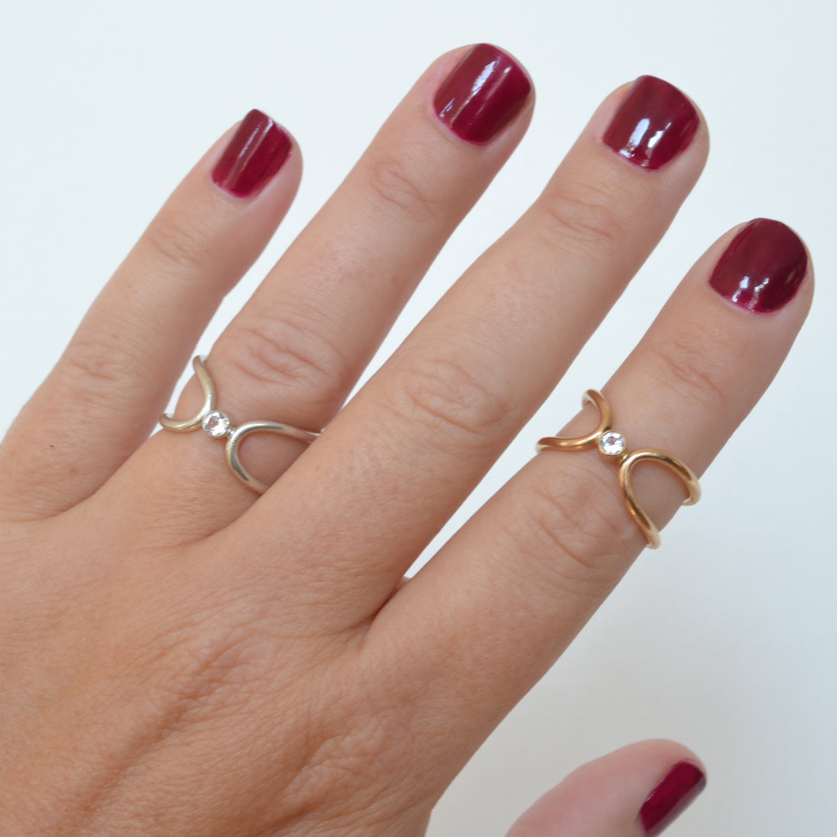 Bound Ring in CZ, Gold or Silver