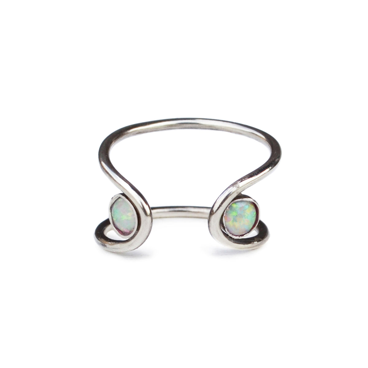 Double Orbit Opal Ring- Gold or Silver