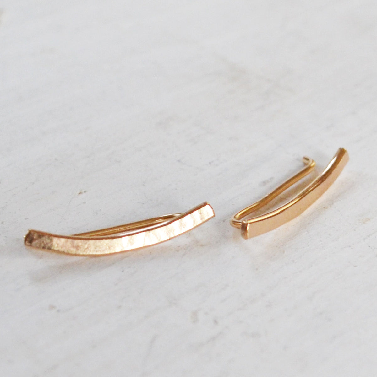 The Mini Minimalist Ear Climber, Gold, Rose Gold, and Sterling