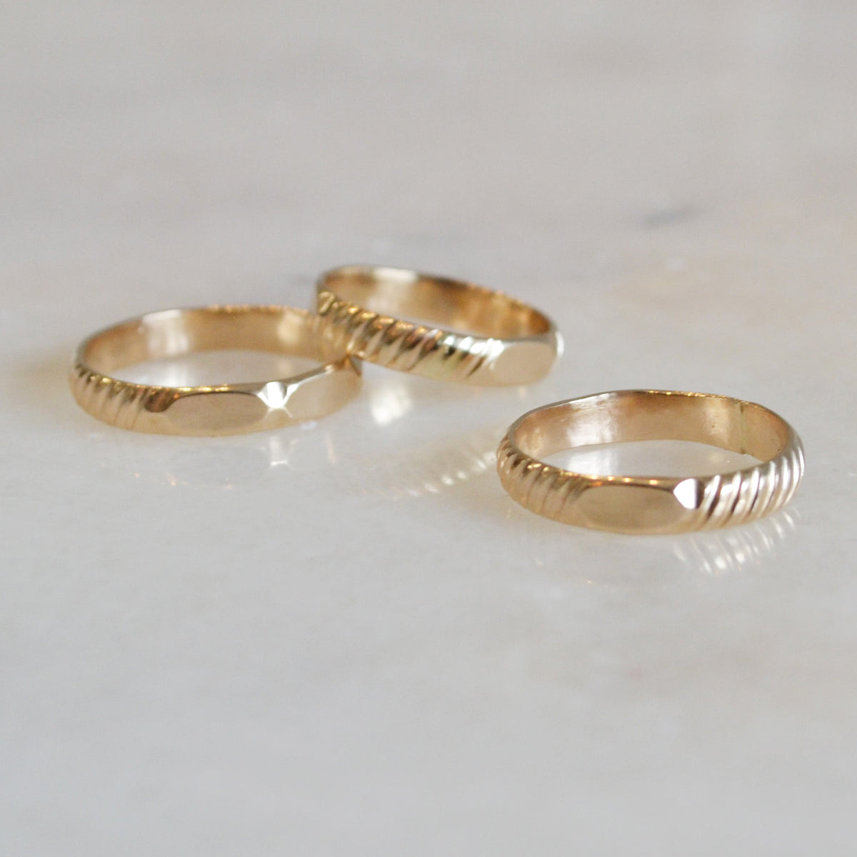 Textured Band Ring, Gold