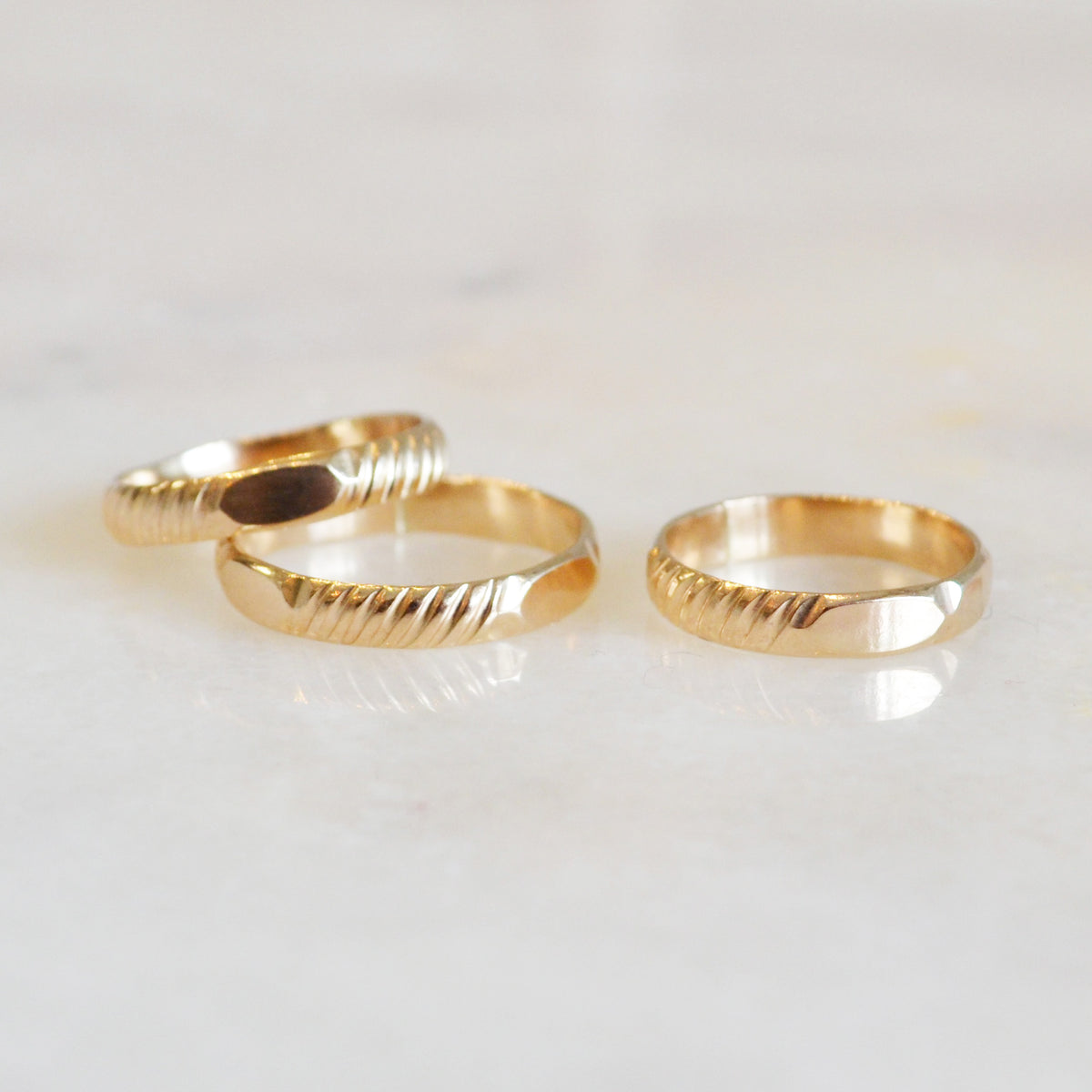 Textured Band Ring, Gold