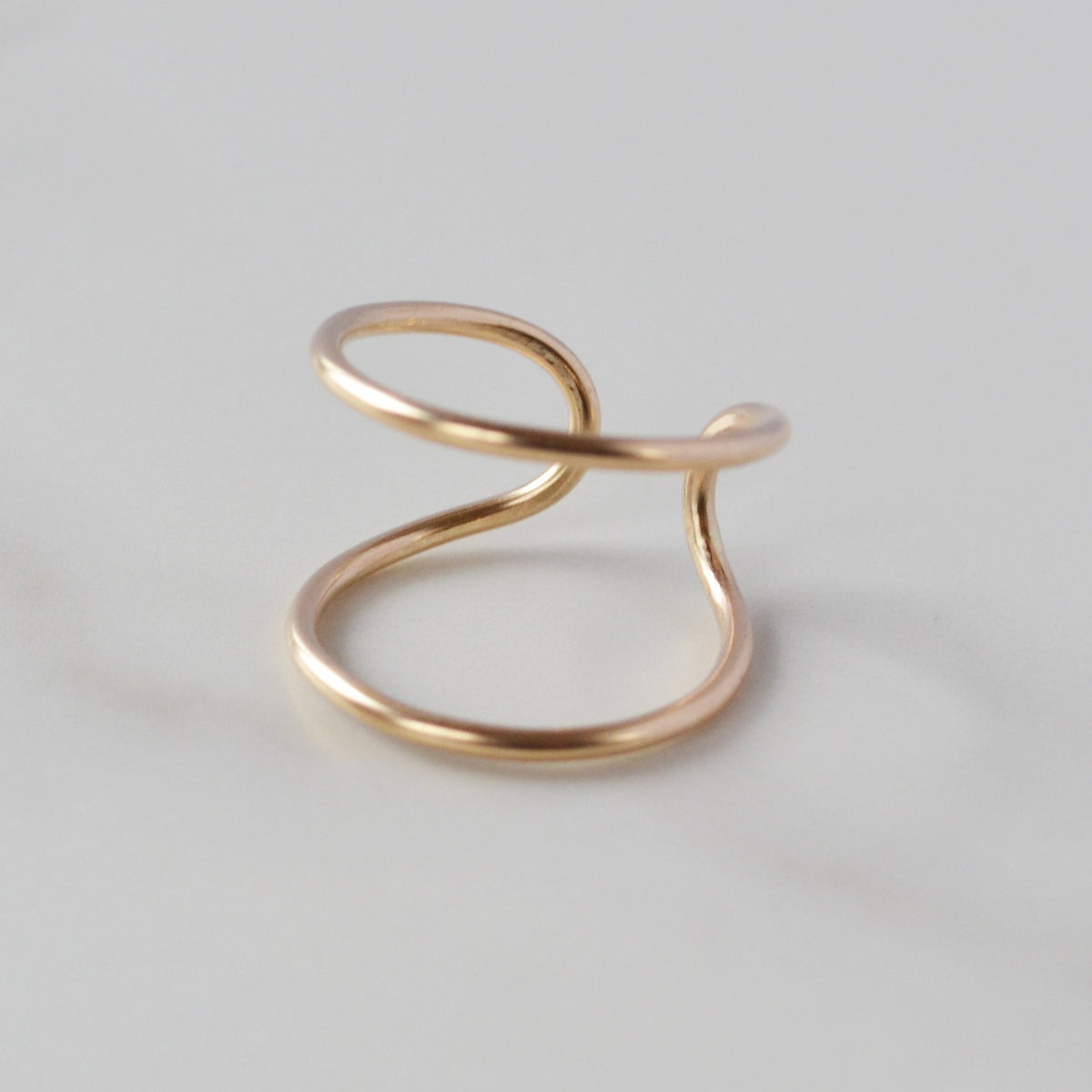 Double Knuckle Ring, Gold, Rose Gold, or Sterling Silver