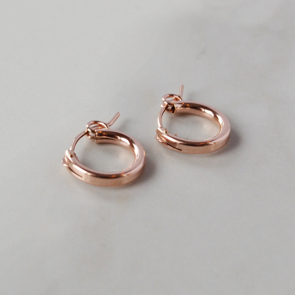 Simple Huggie Hoops, Gold, Rose Gold, or Silver