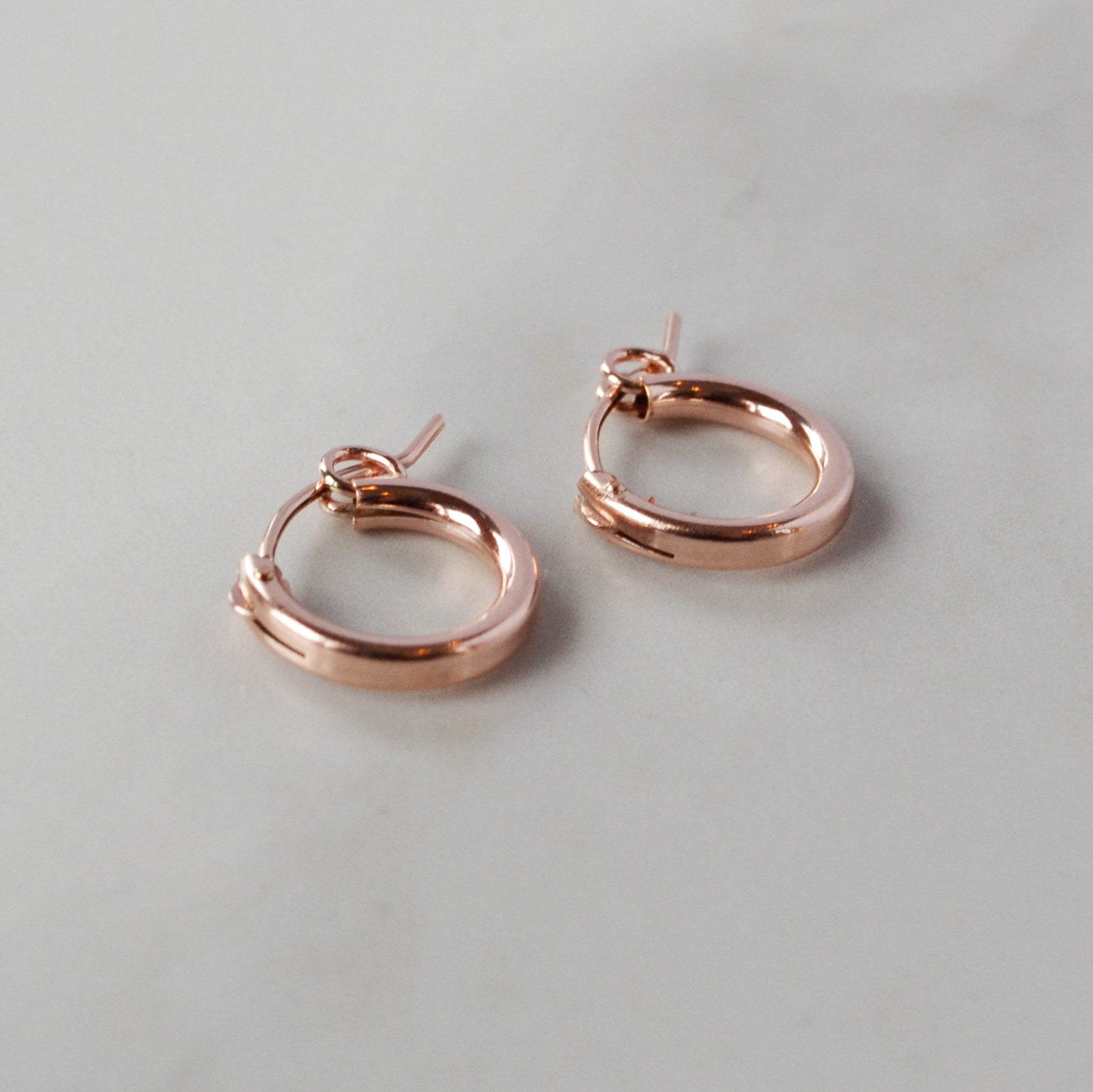 Lightning Bolt Hoop Earrings, Gold or Silver | Glamrocks Jewelry