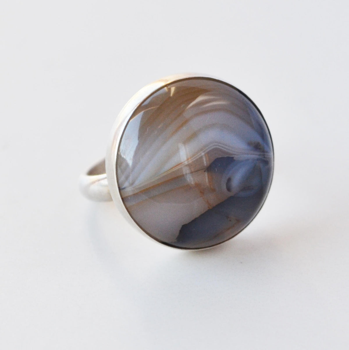 Round Montana Agate Ring, One of a Kind