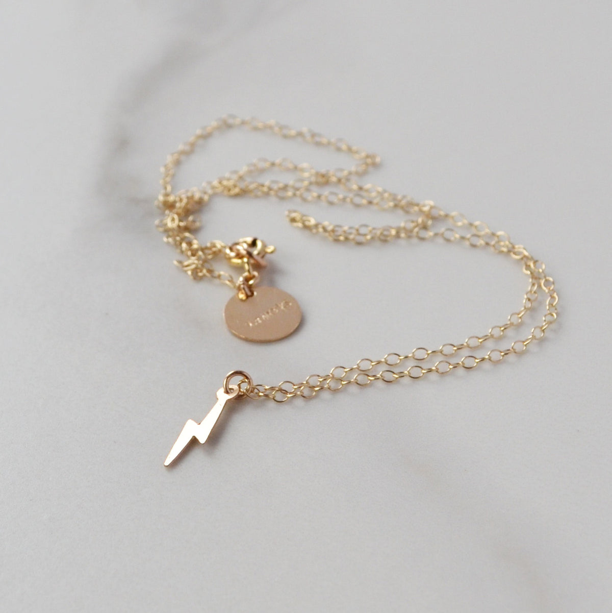 Lightning Bolt Necklace, Gold or Silver