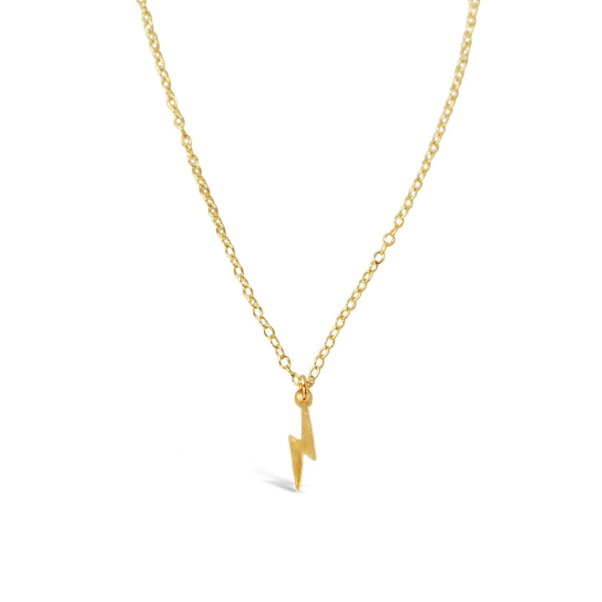 Lightning Bolt Necklace, Gold or Silver