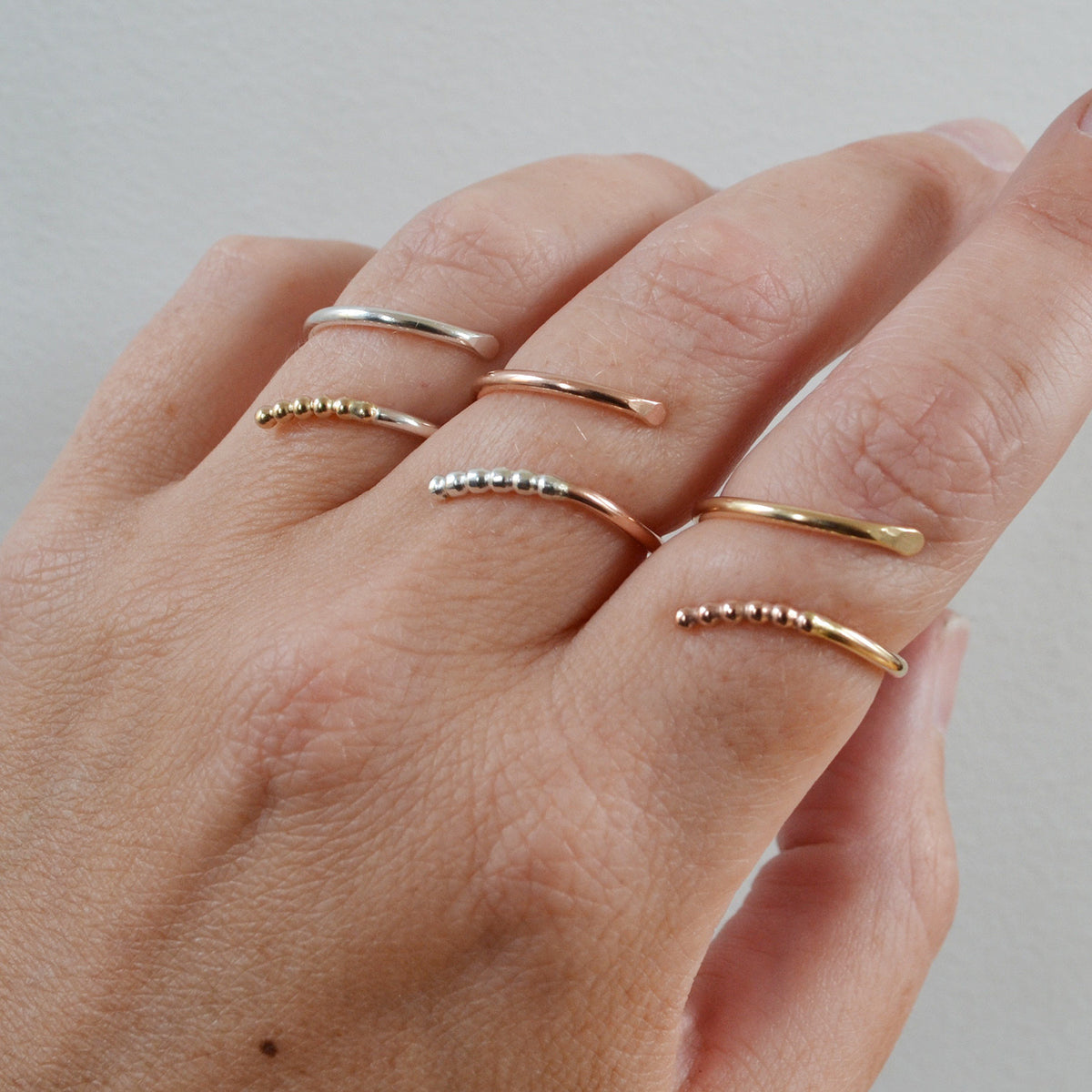 Rattlesnake Ring, Gold, Rose Gold, or Sterling Silver