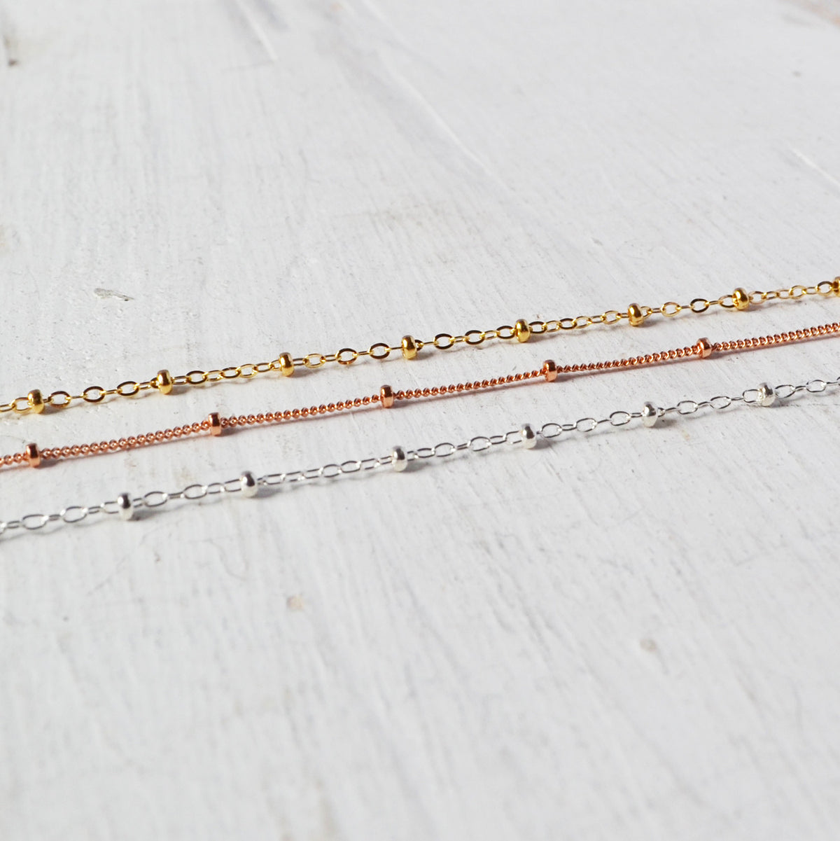 Ball and Chain Choker, Gold, Rose Gold, or Silver