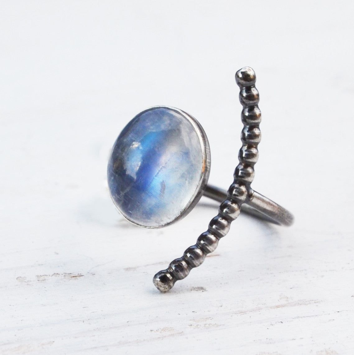 Moonstone ring, silver