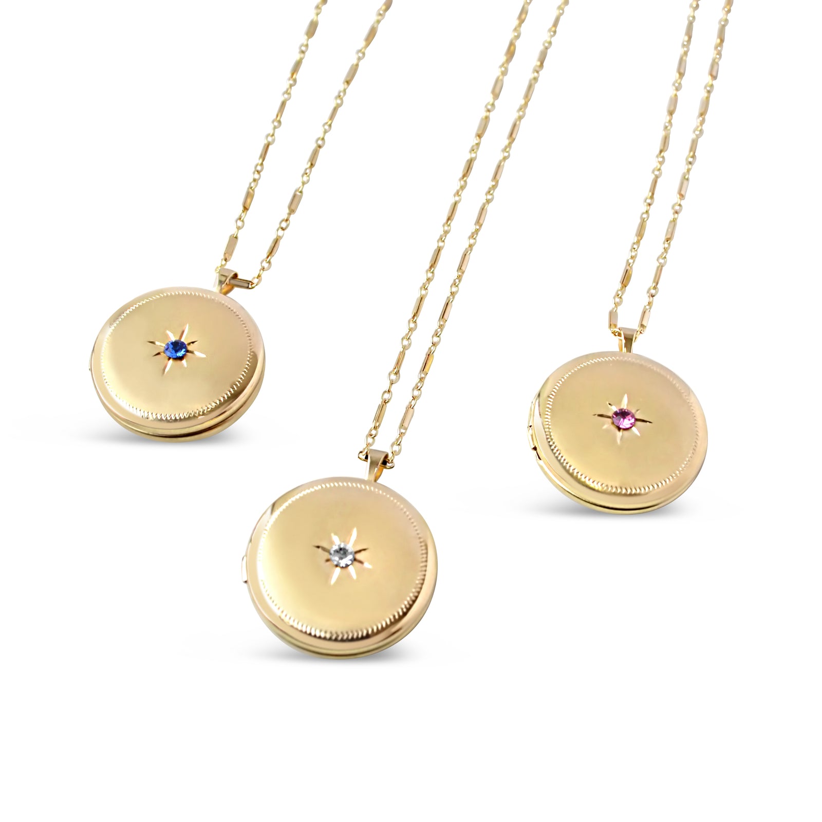 birthstone locket necklace by glamrocks jewelry