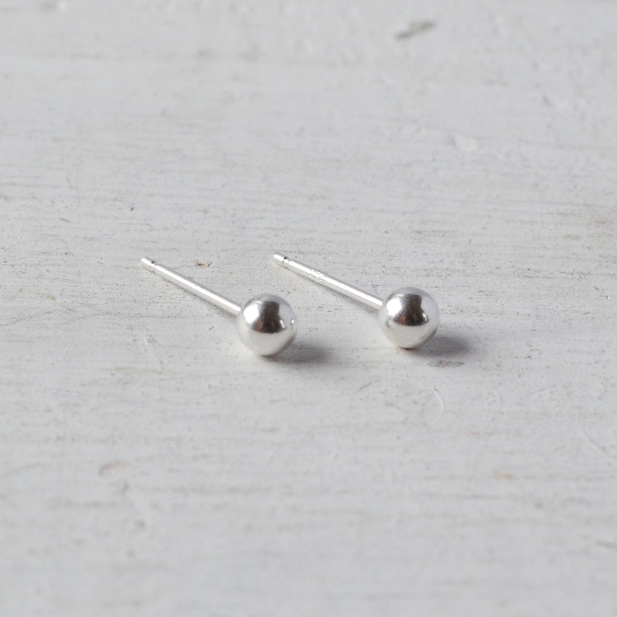 Small Ball Post Earrings, Gold or Silver