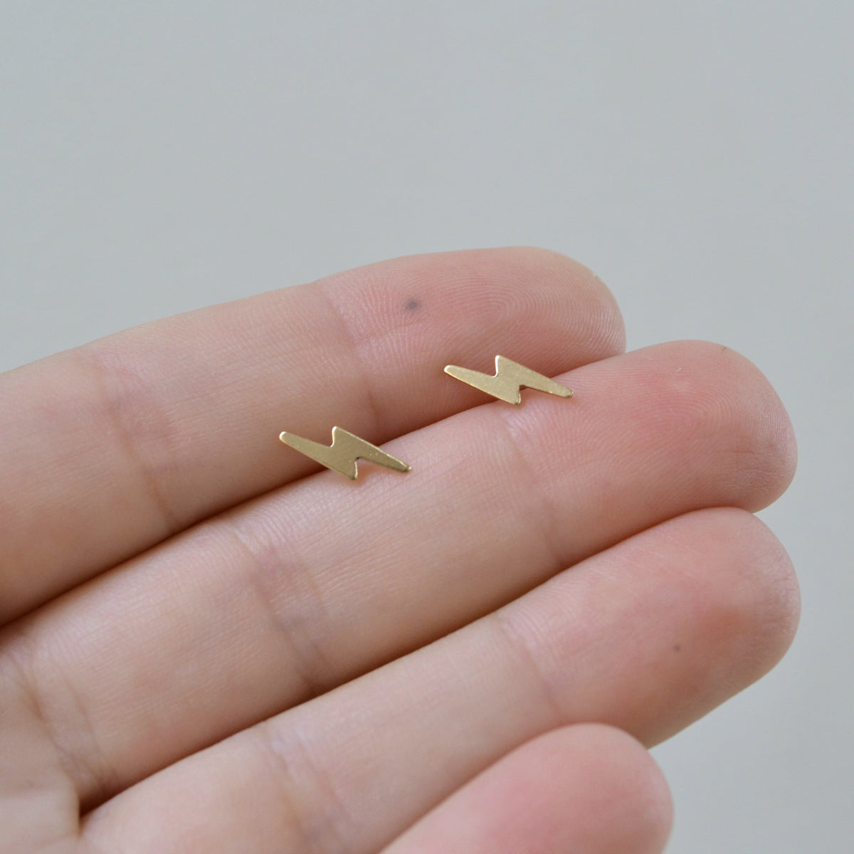 Lightning Bolt Stud Earrings