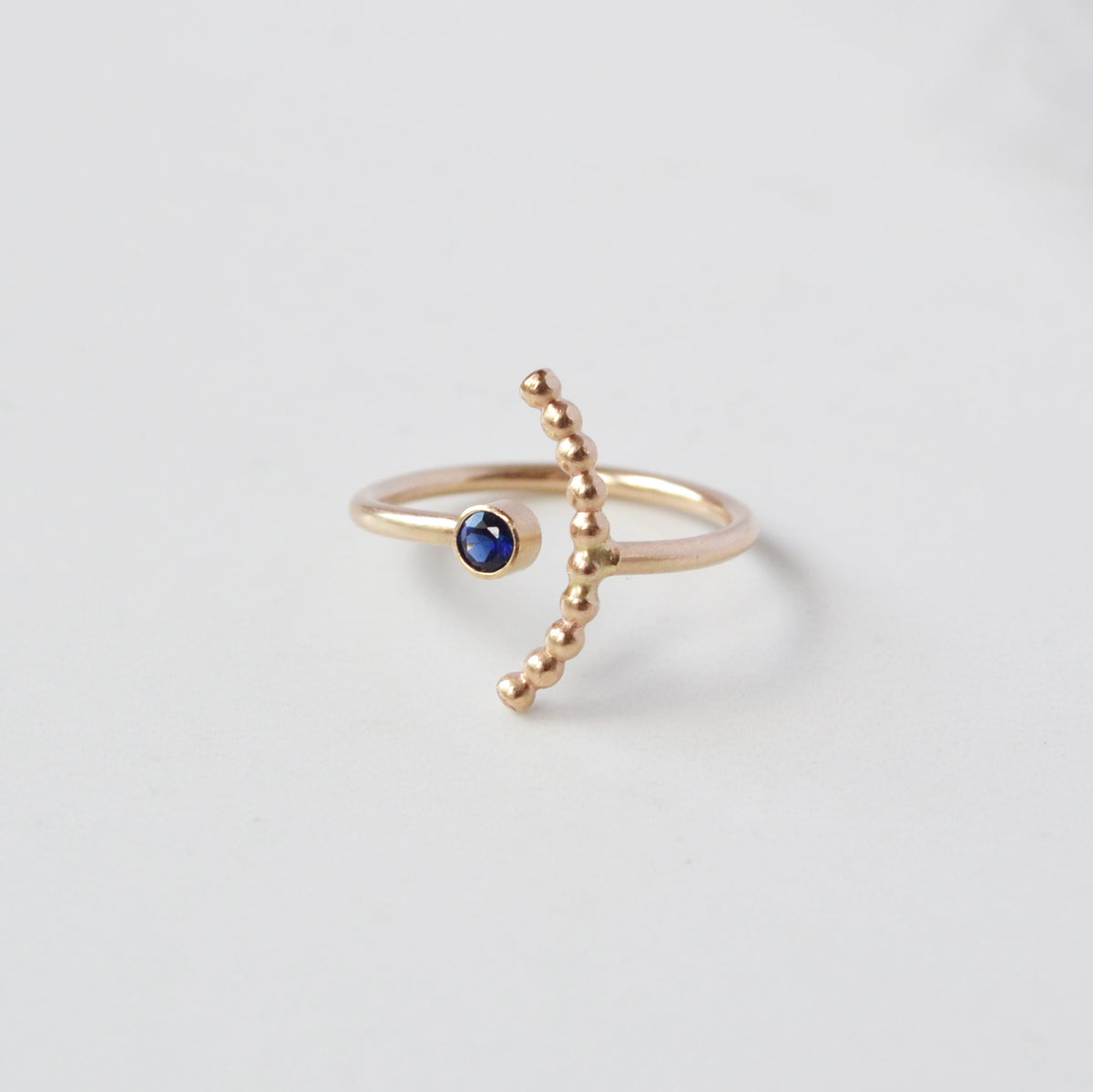 Gemstone Arc Ring, Sapphire