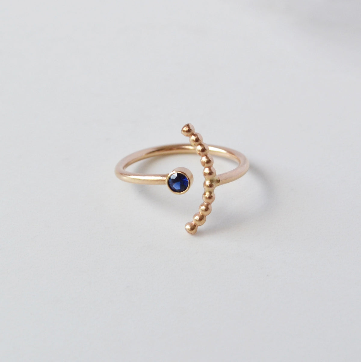 Gemstone Arc Ring, Sapphire