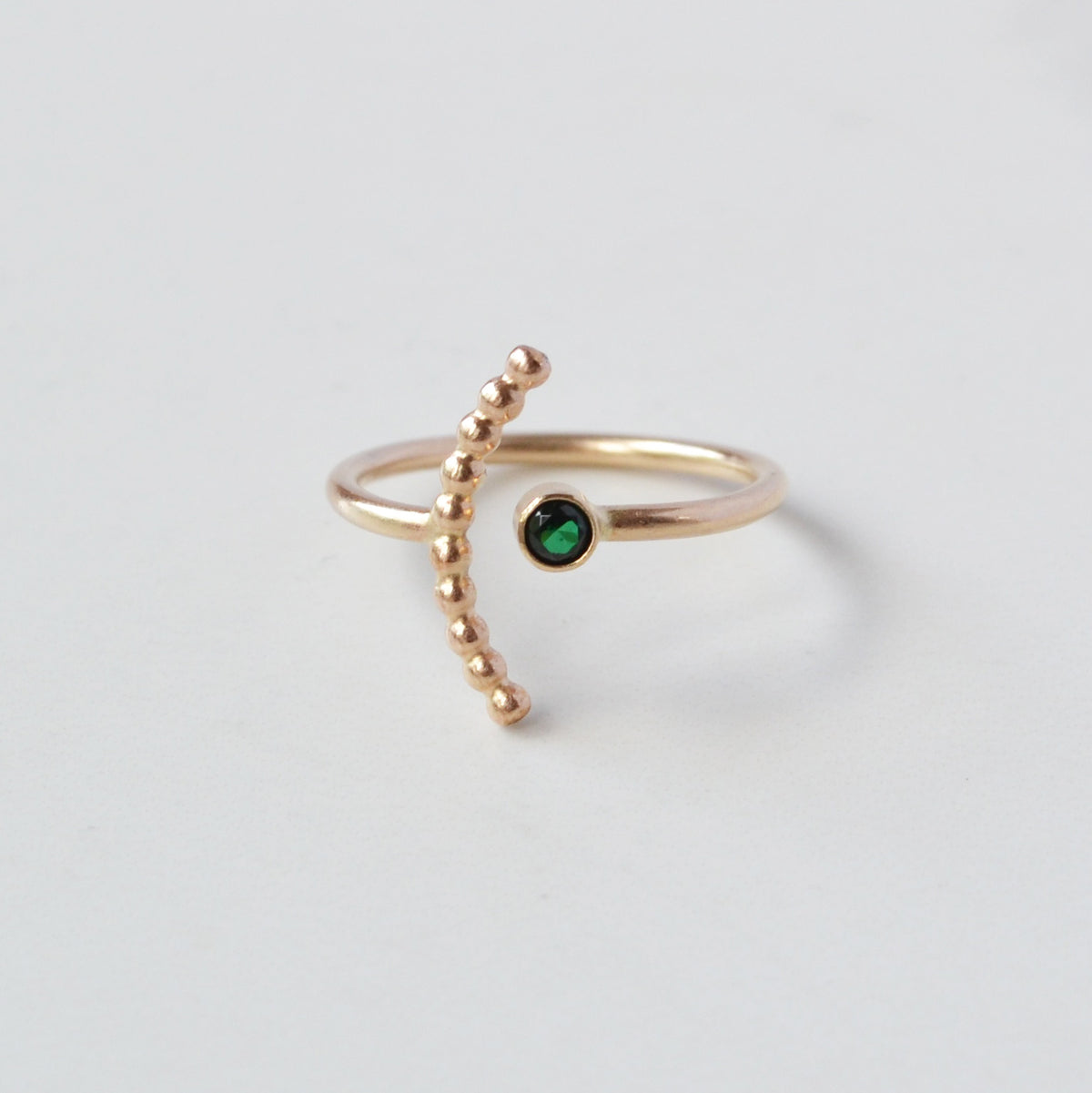 Gemstone Arc Ring, Emerald
