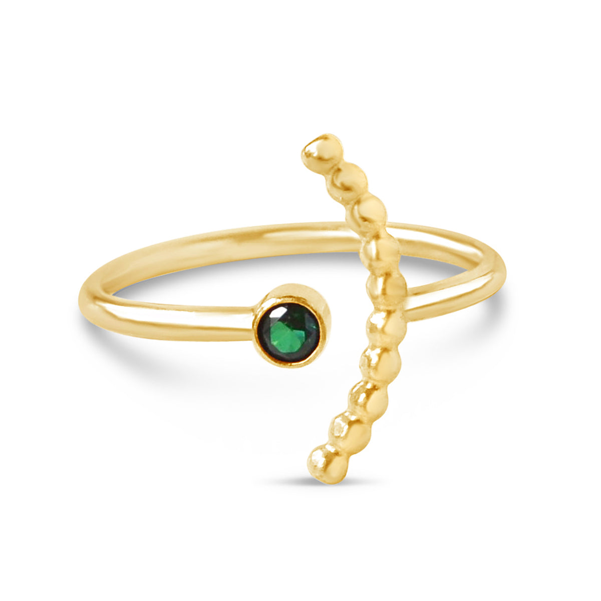 Gemstone Arc Ring, Emerald