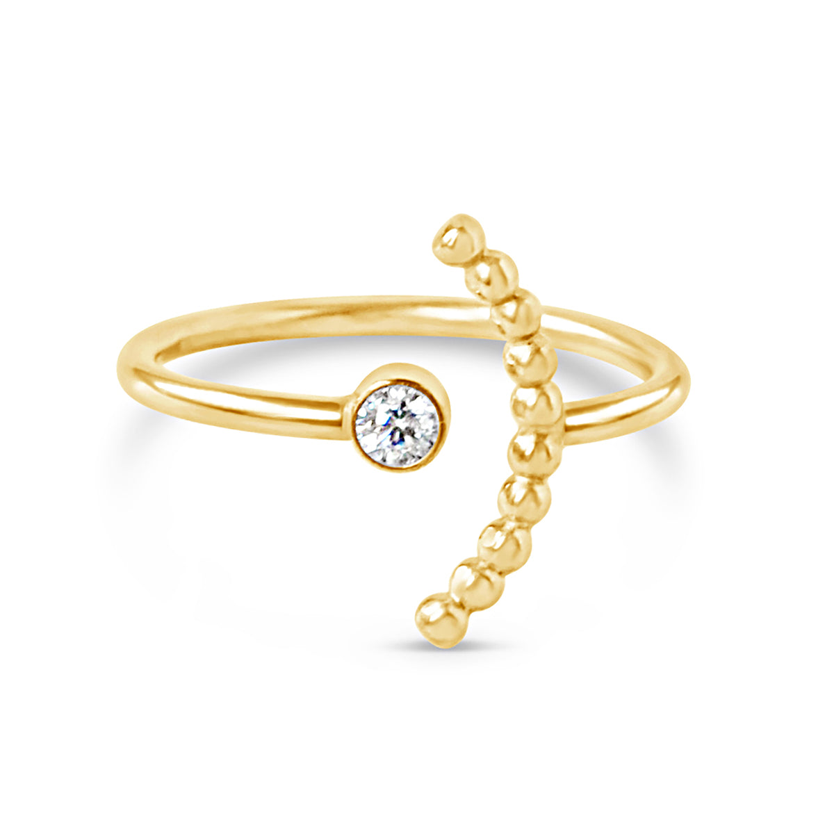 Gemstone Arc Ring, CZ