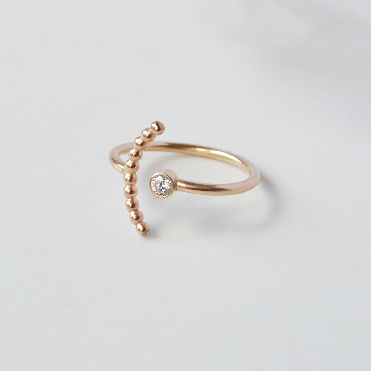 Gemstone Arc Ring, CZ