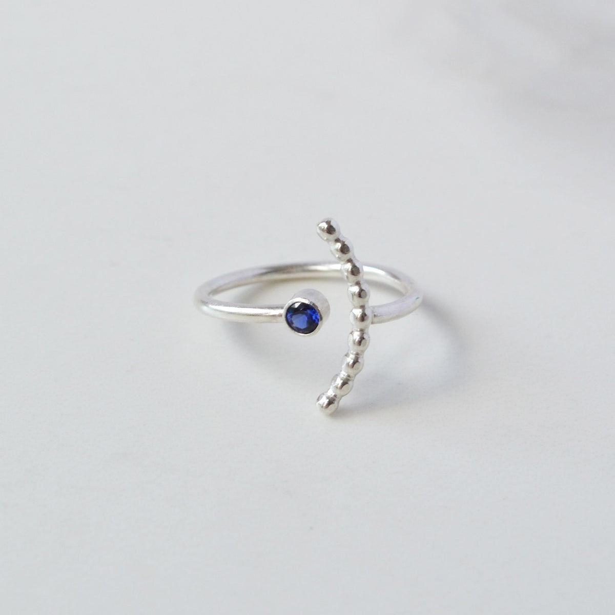 Gemstone Arc Ring, Sapphire